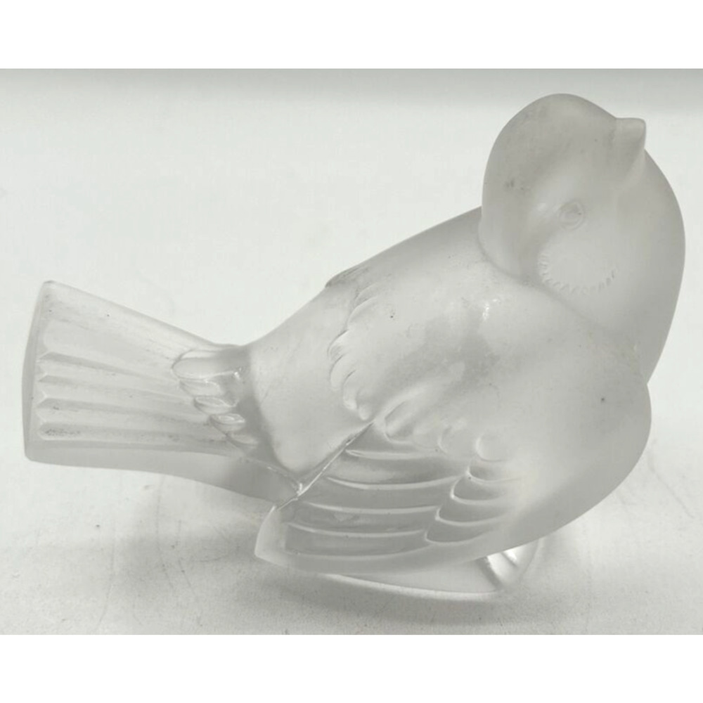 Lalique Crystal Sparrow Head Up U259